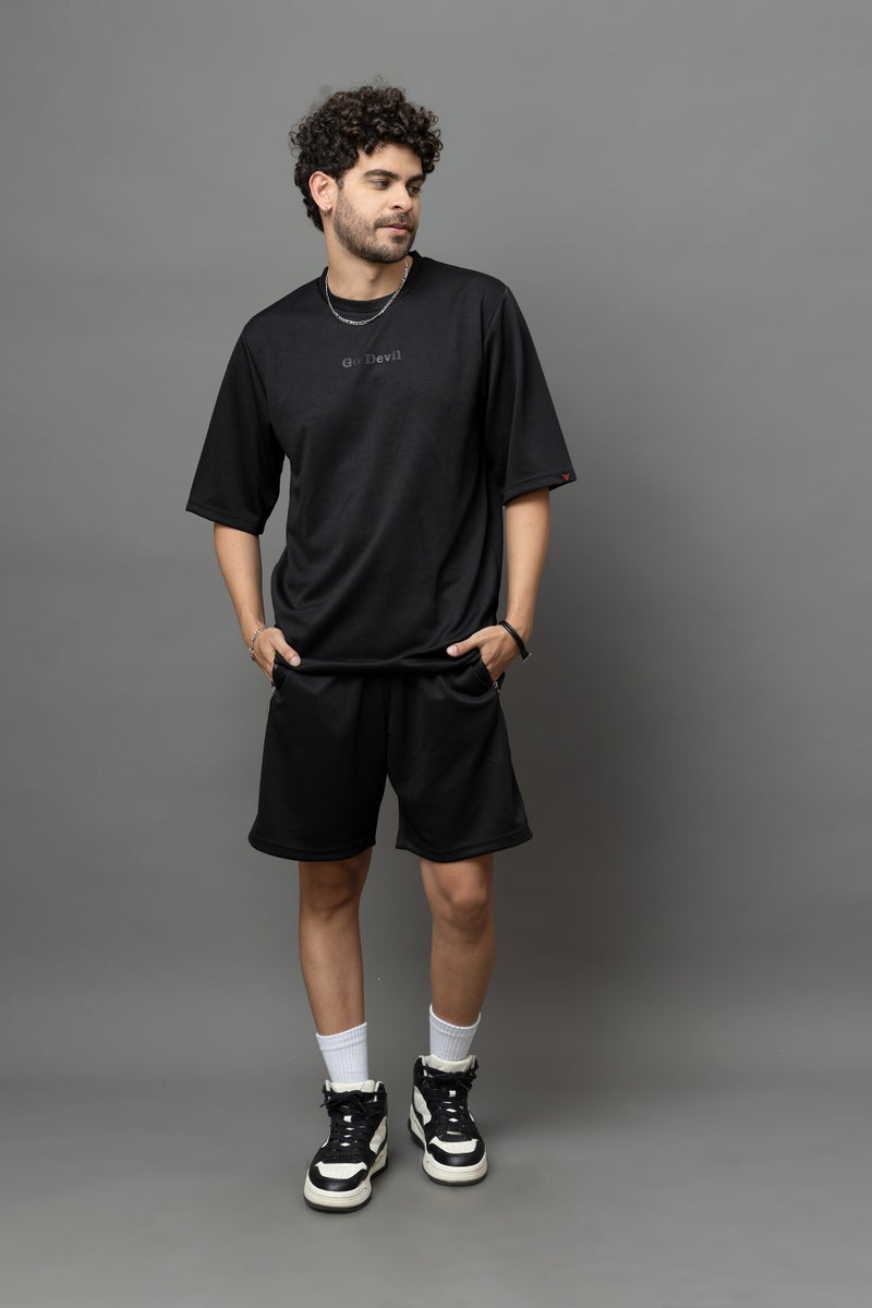 Go Devil Black Co-Ord Set for Men - Image 1